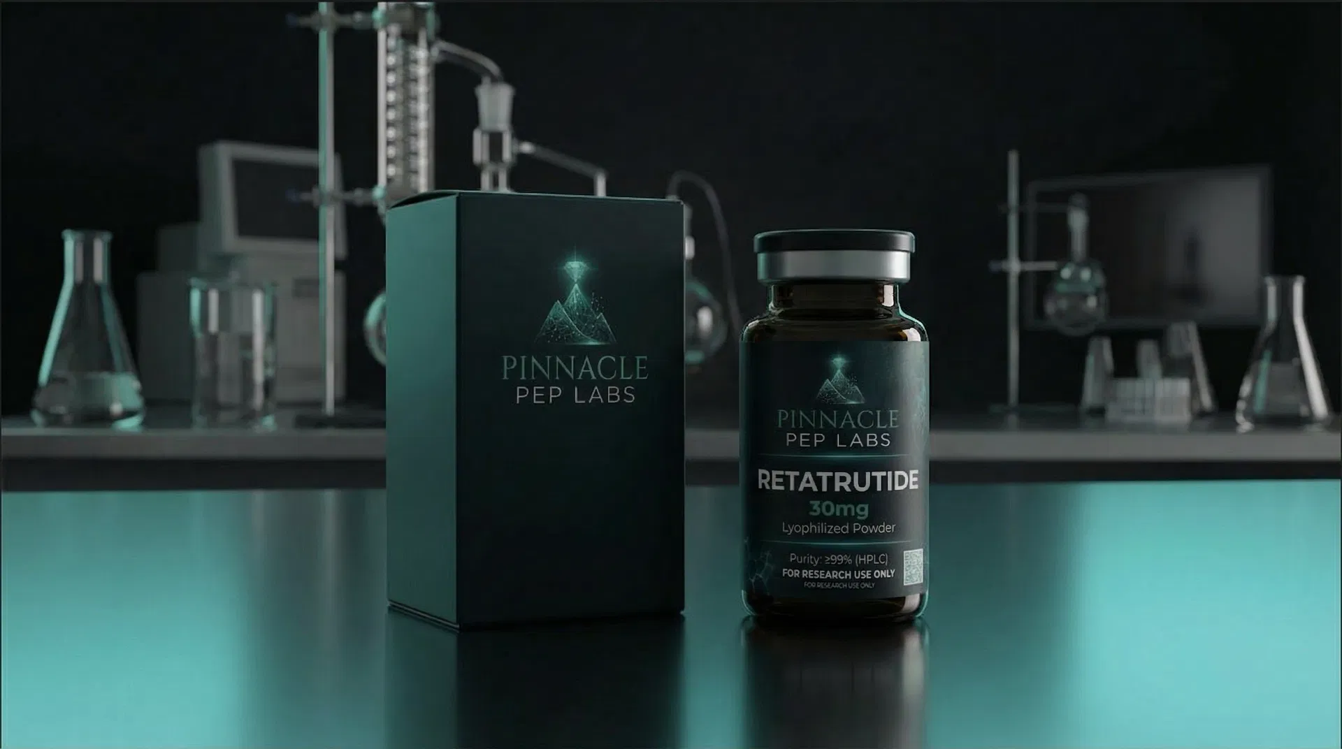 Pinnacle Pep Labs — Retatrutide Vial and Box