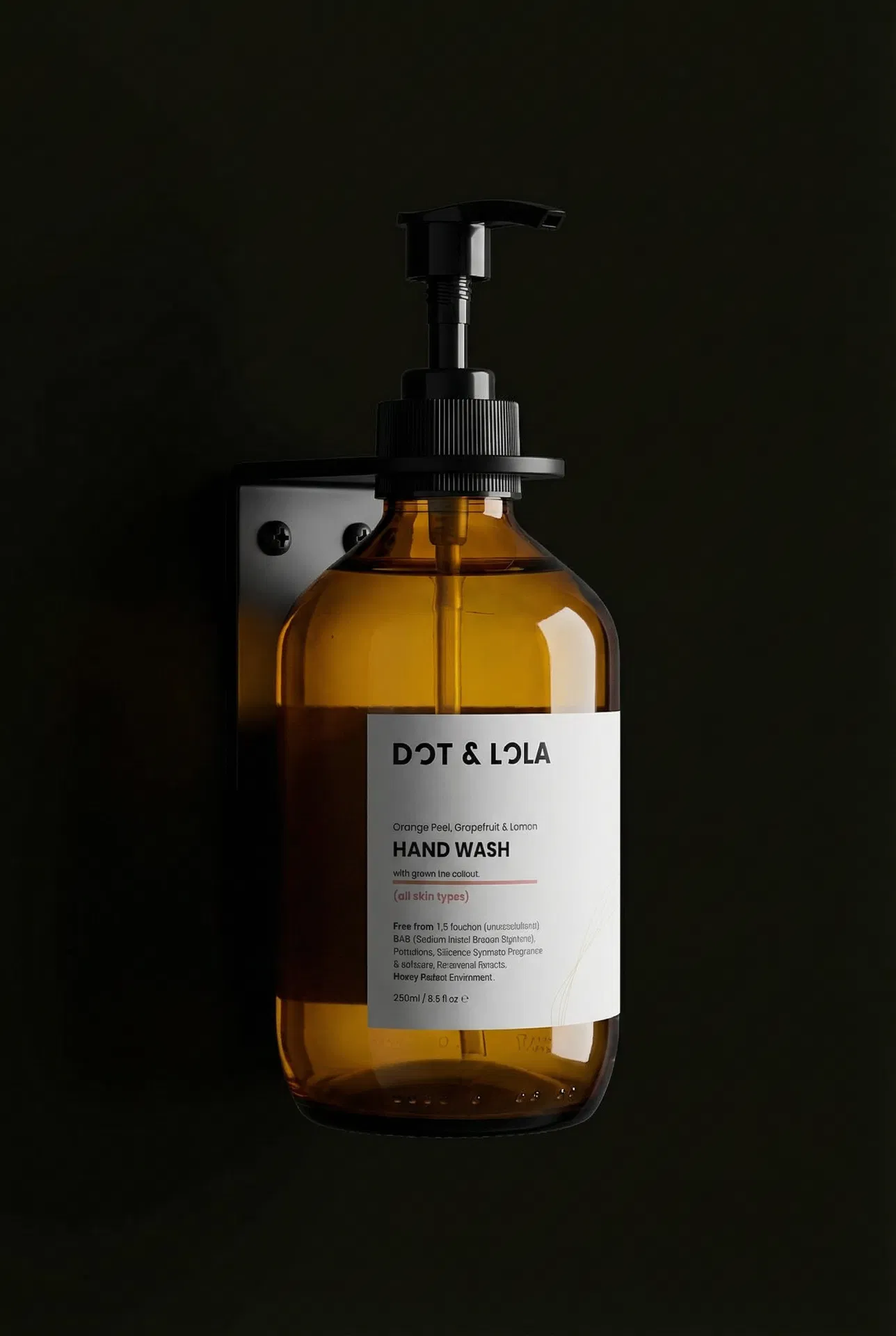 Dot & Lola Hand Wash in black wall bracket