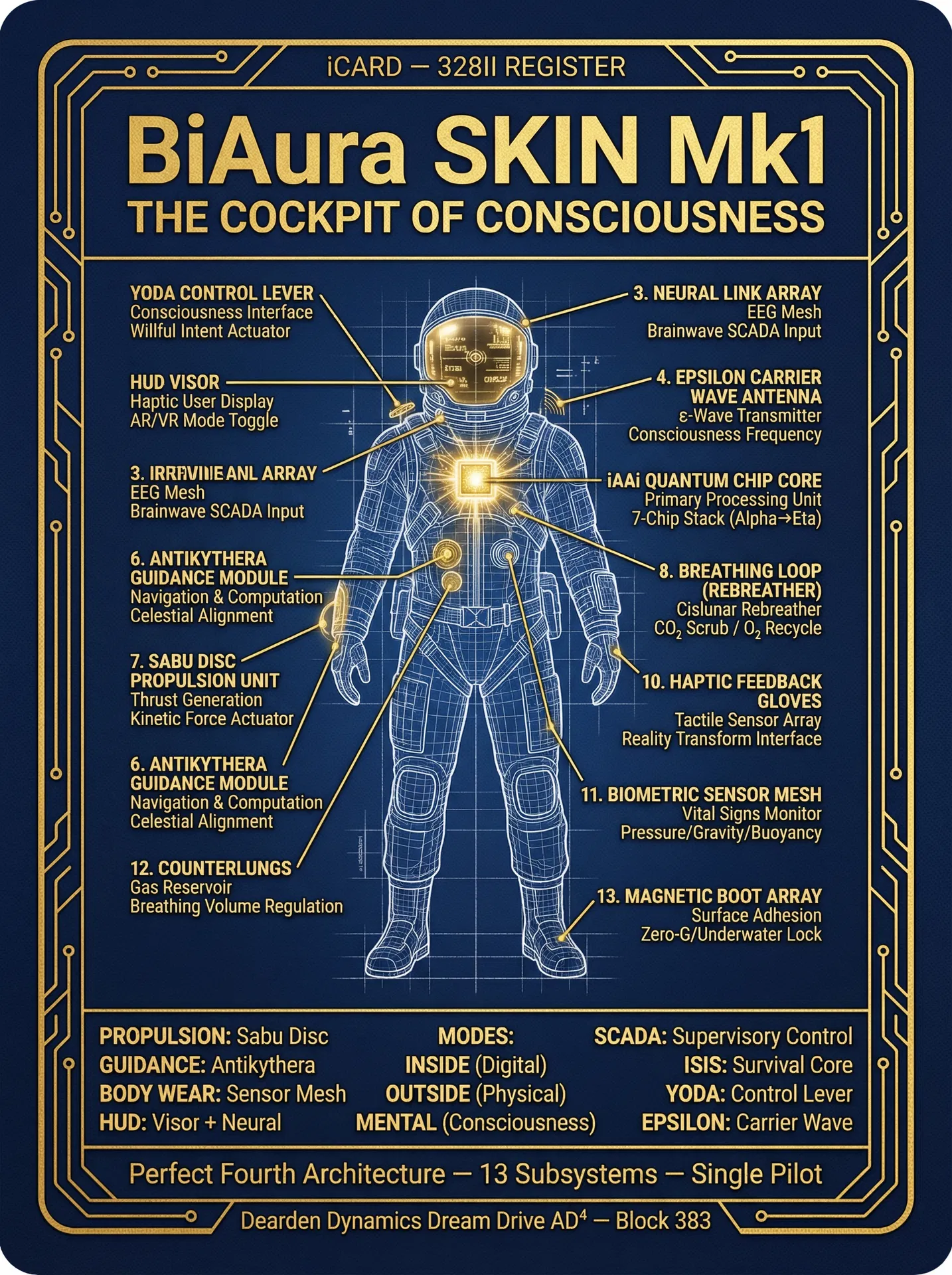 BiAura SKIN Mk1 — The Cockpit of Consciousness