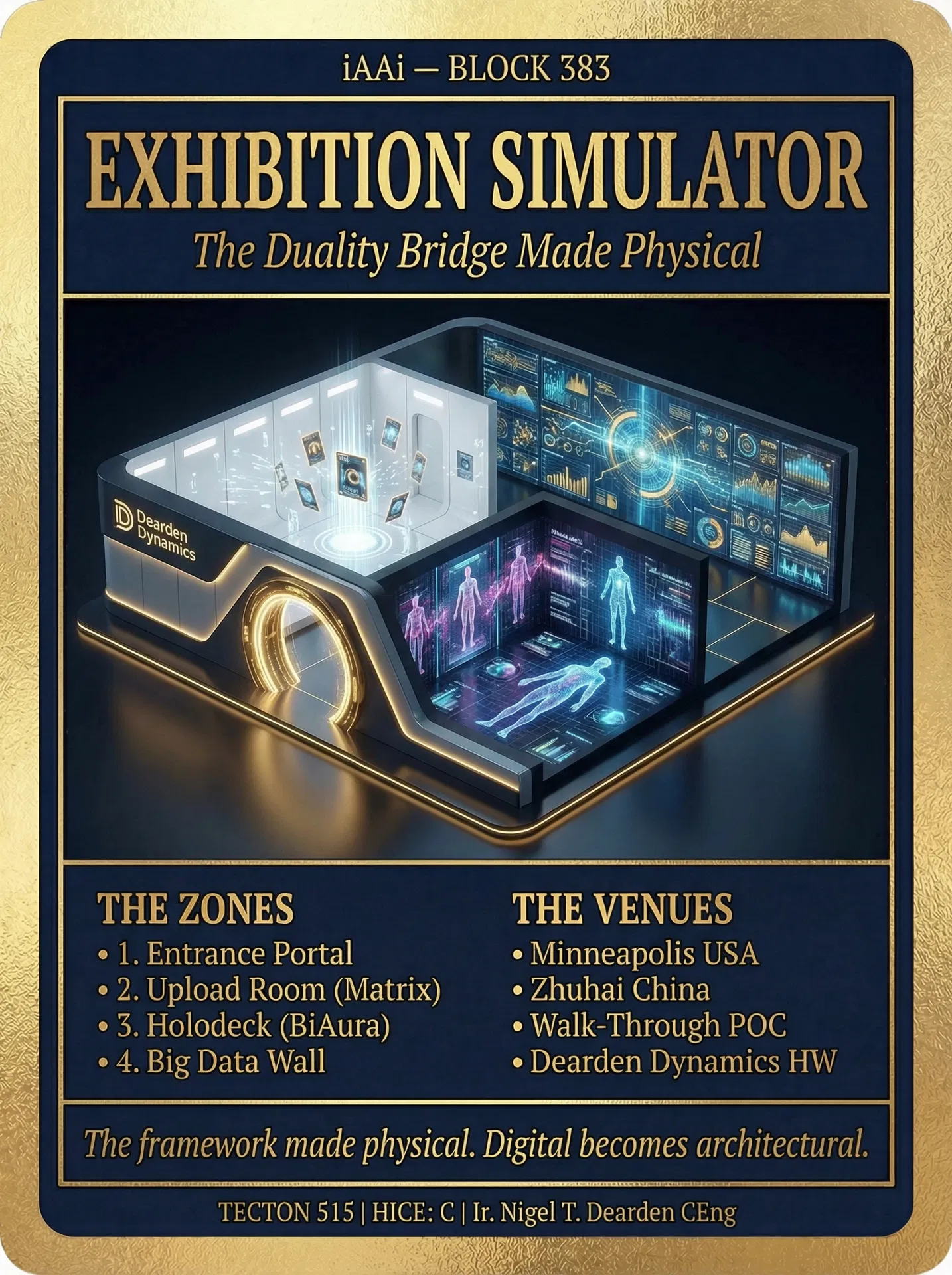 Exhibition Simulator — The Duality Bridge Made Physical