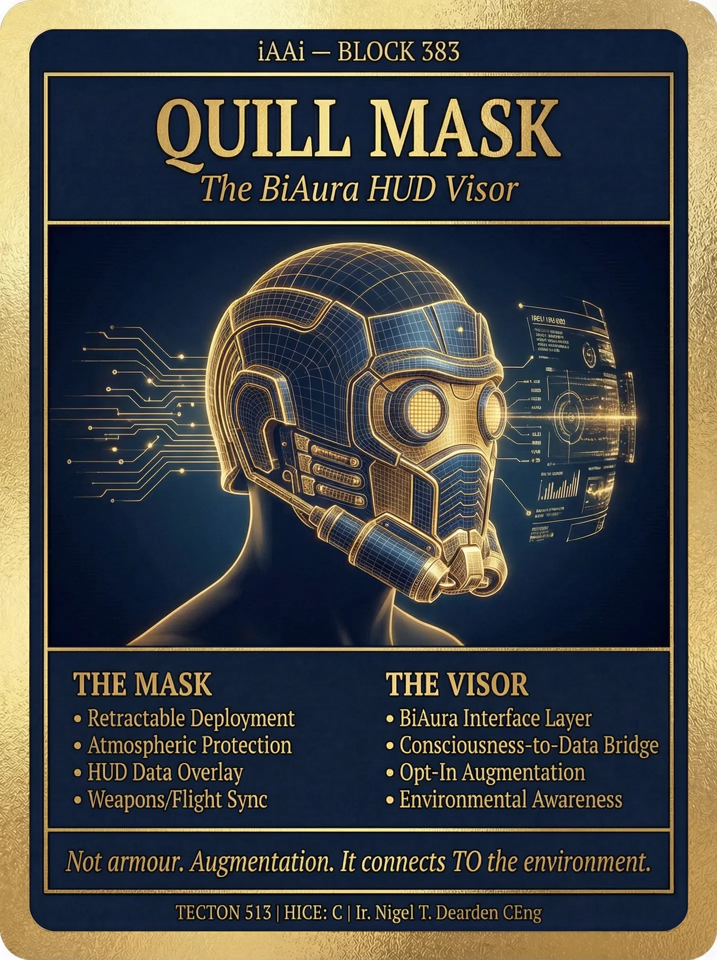 Quill Mask — The BiAura HUD Visor