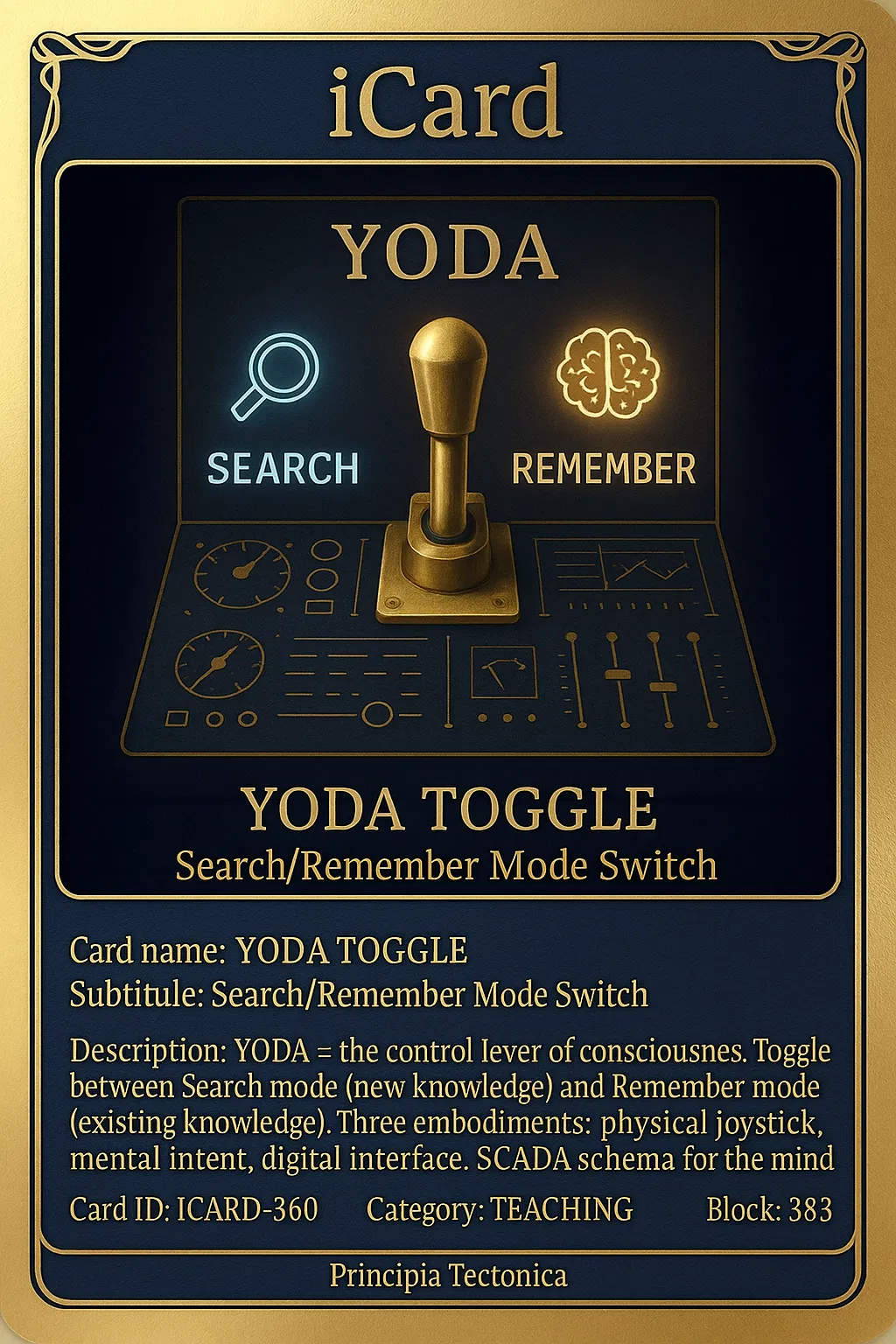 YODA Toggle — Search/Remember Mode Switch