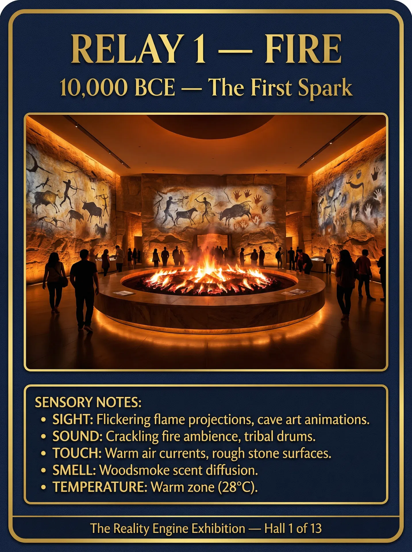 Relay 1 — FIRE — 10,000 BCE — The First Spark