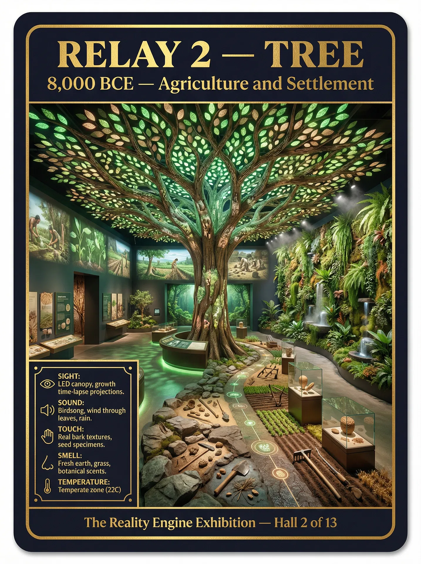 Relay 2 — TREE — 8,000 BCE — Agriculture & Settlement