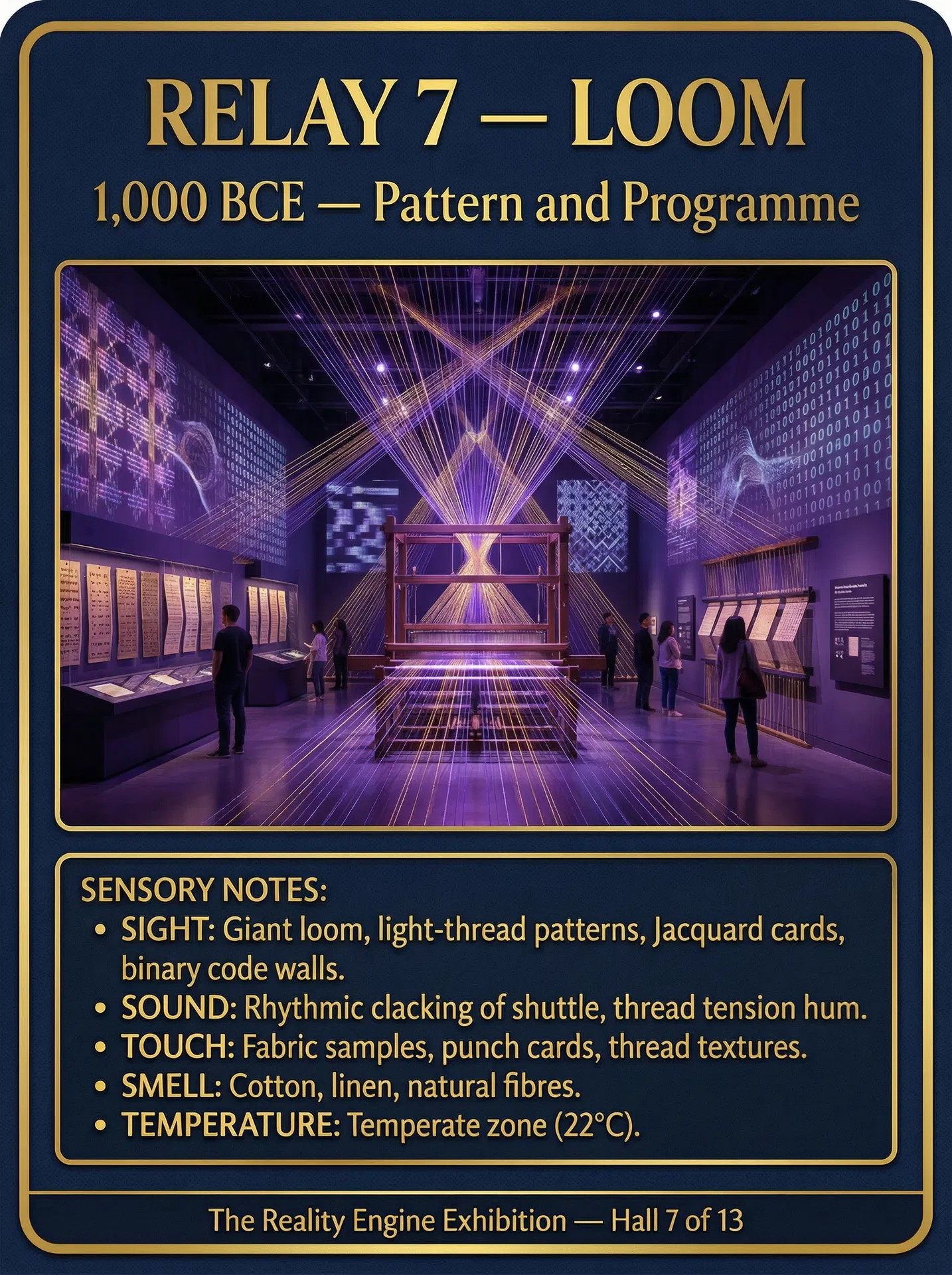 Relay 7 — LOOM — 1,000 BCE — Pattern & Programme