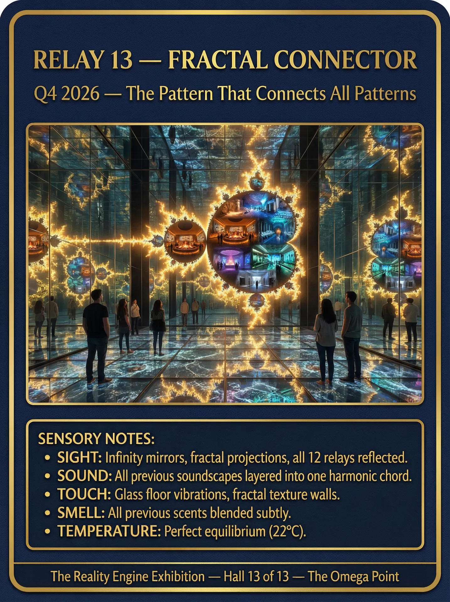 Relay 13 — FRACTAL CONNECTOR — Q4 2026 — The Omega Point