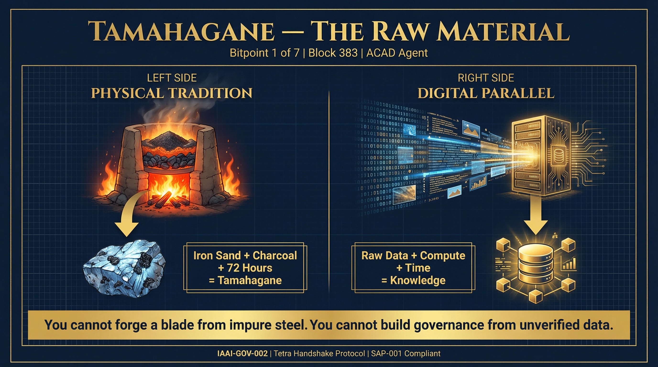 Bitpoint 1: TAMAHAGANE — The Raw Material