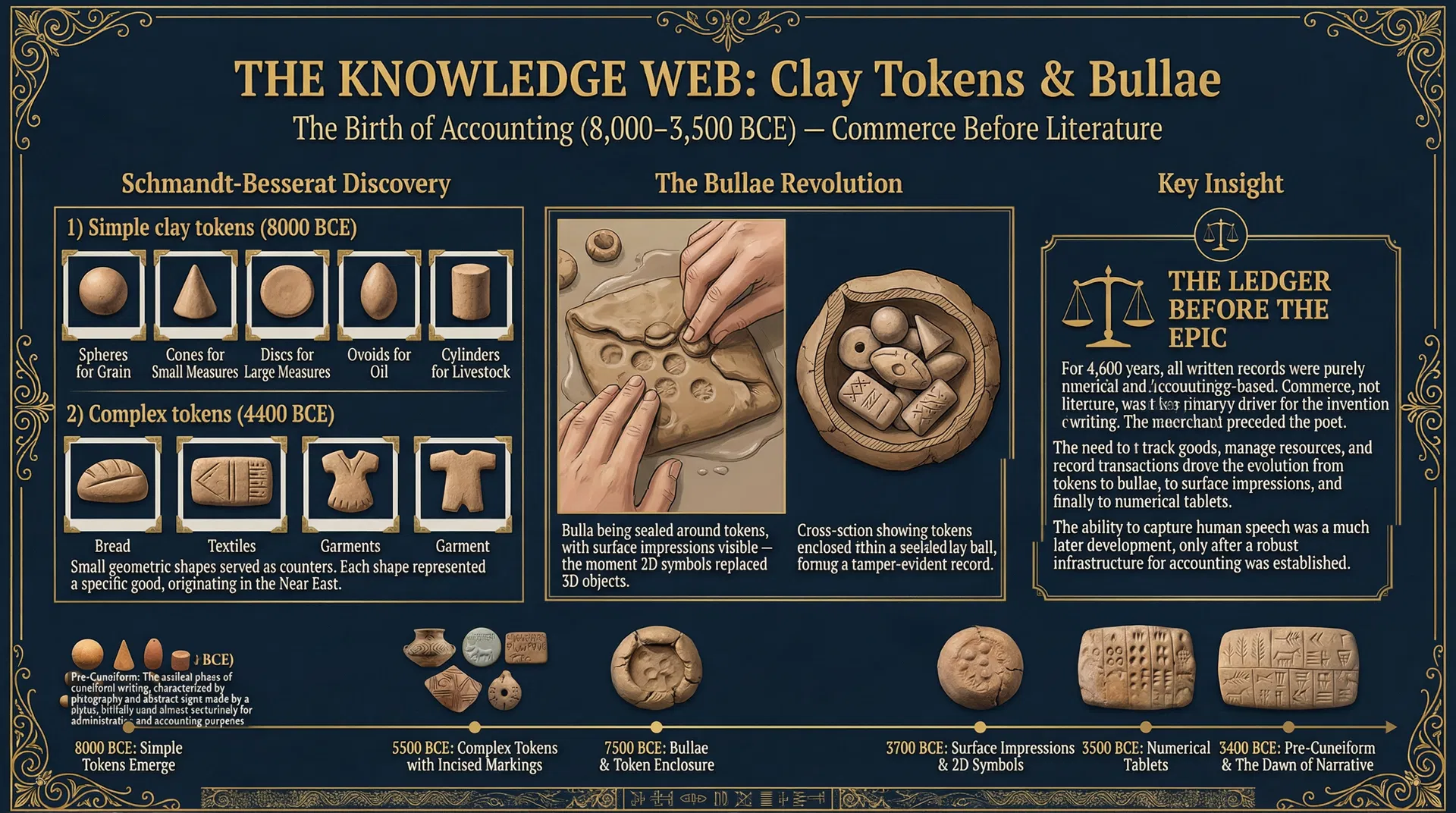 Knowledge Web: Clay Tokens & Bullae - The Birth of Accounting (8,000-3,500 BCE)