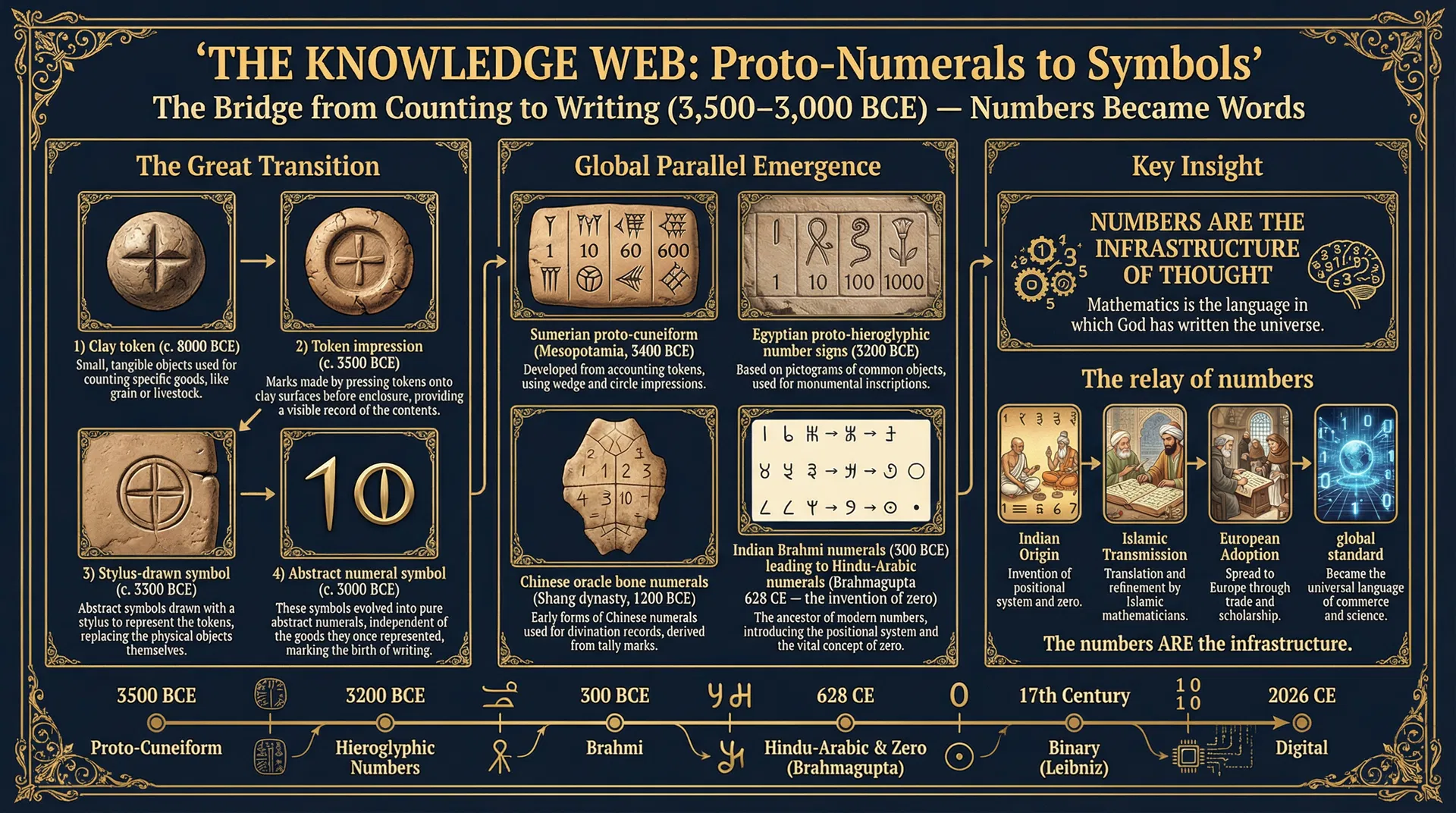 Knowledge Web: Proto-Numerals to Symbols - Numbers Became Words (3,500-3,000 BCE)