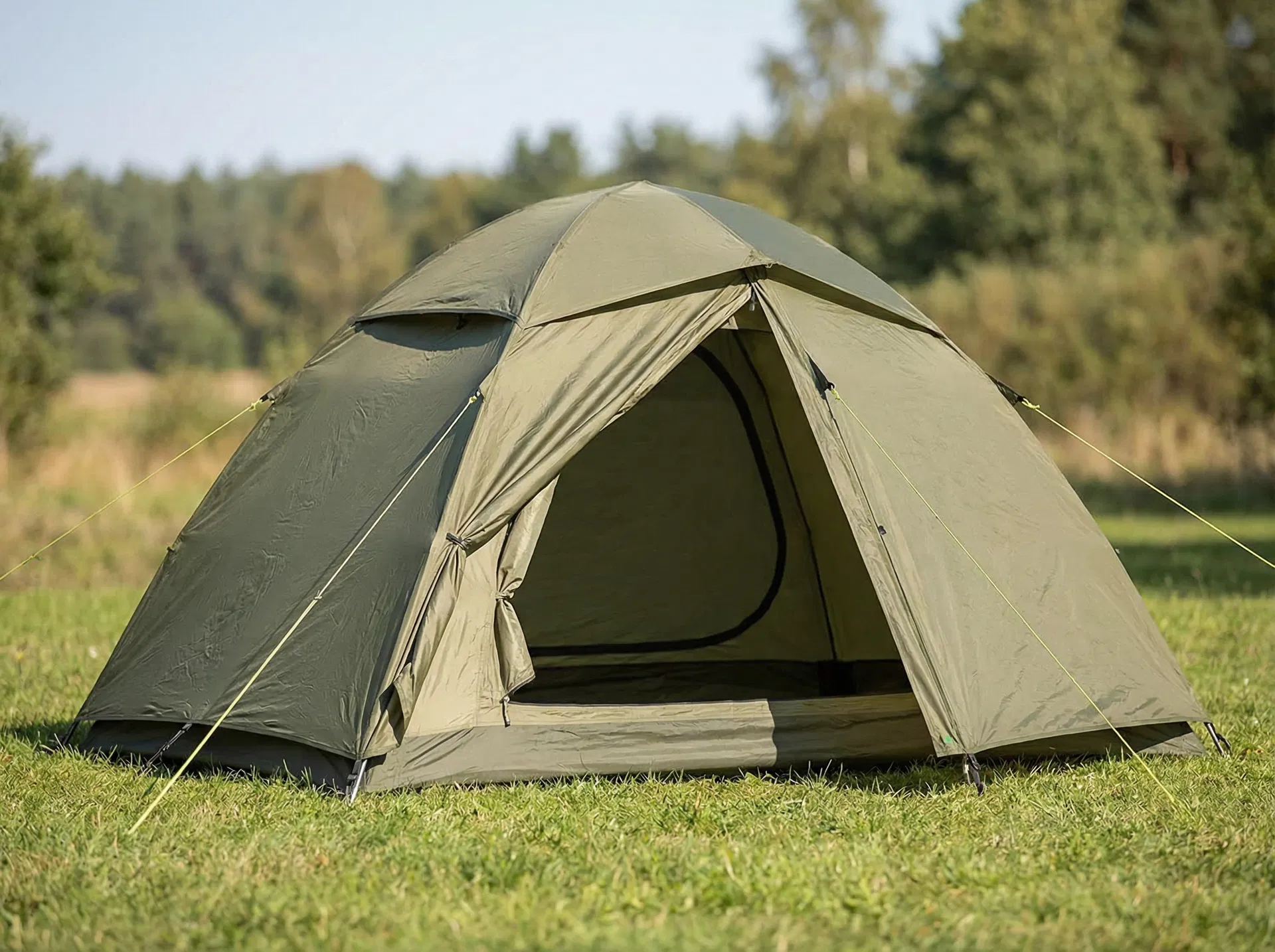 Schneller Aufbau des Fort Knox Karpfenzelts dank integriertem Aluminium-Gestänge