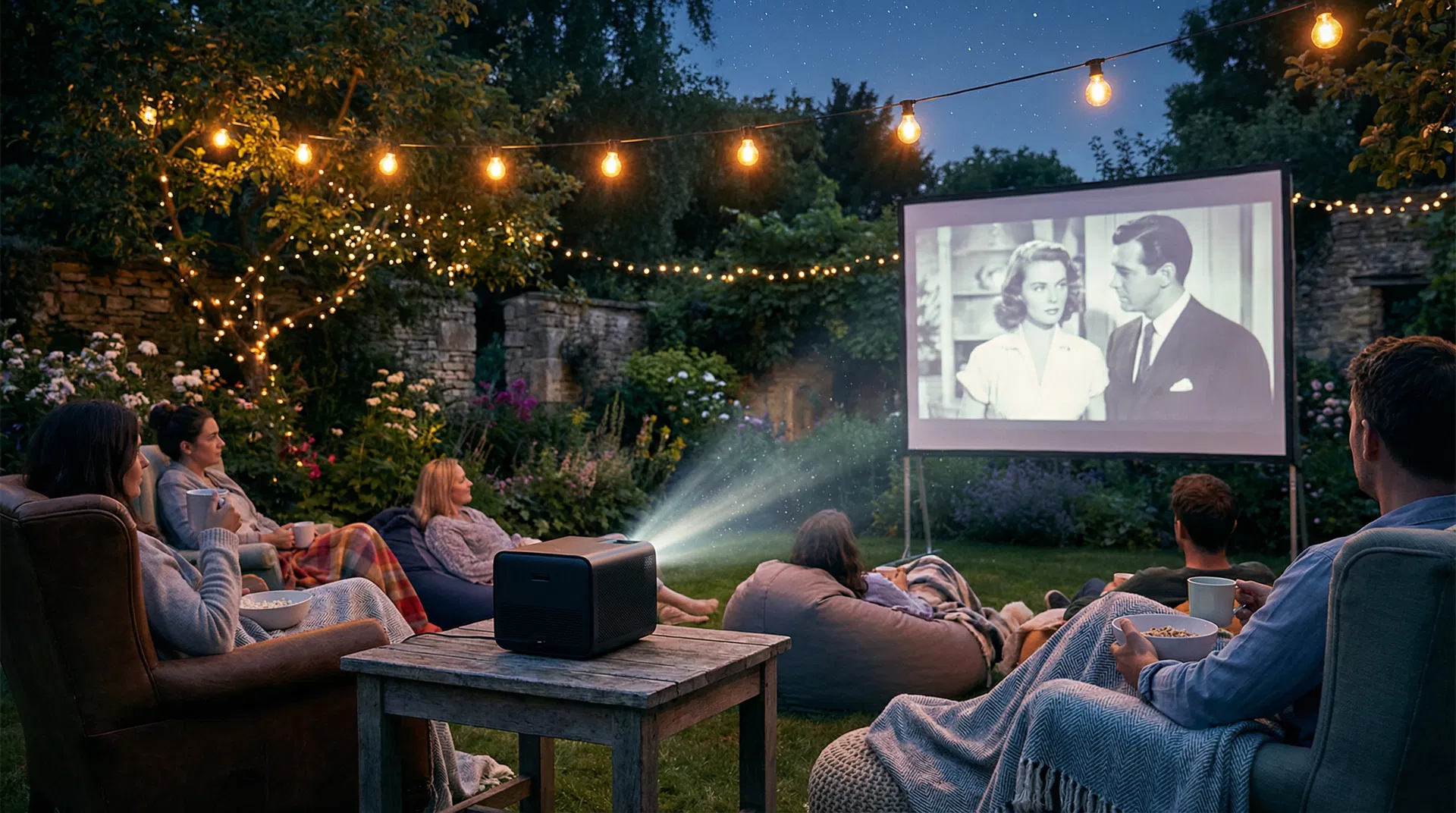 WiMiUS Beamer Outdoor Filmabend im Garten