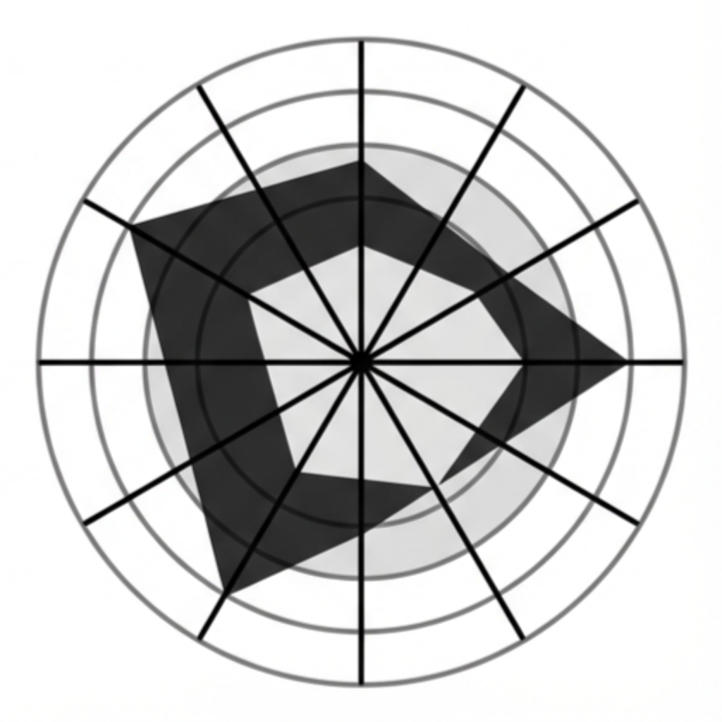 多層レーダーチャート