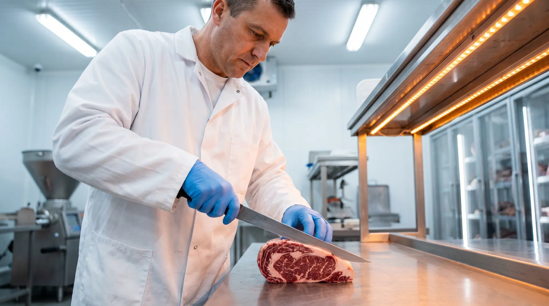 Master butcher at work