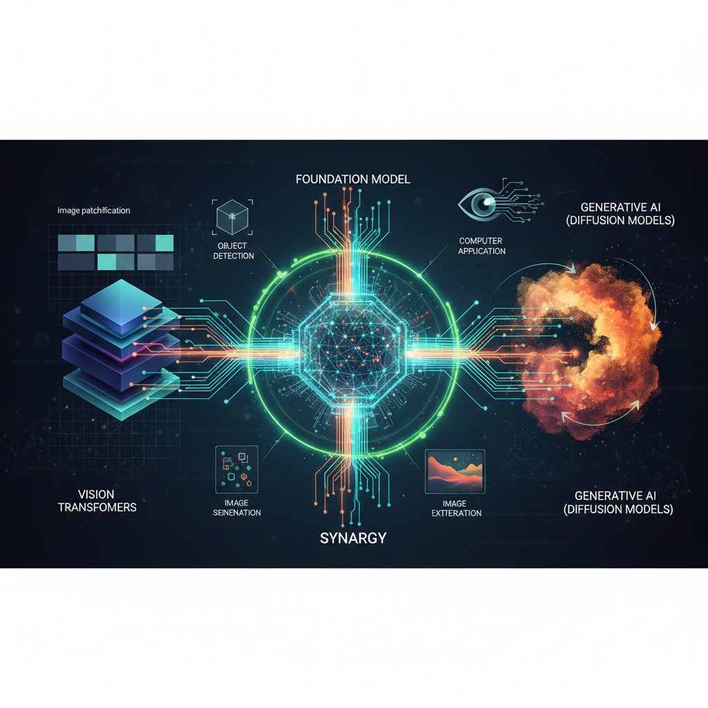 Foundation Models for Computer Vision: The Synergy of ViTs and Generative AI