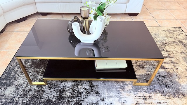 Black Glass Coffee table 1