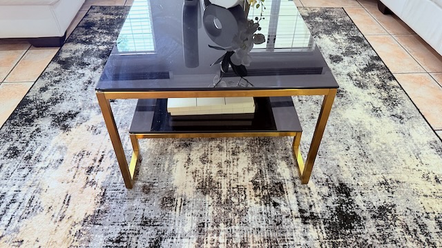 Black Glass Coffee table 2
