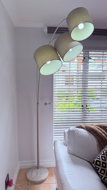 Silver Steel Floor Lamp 1