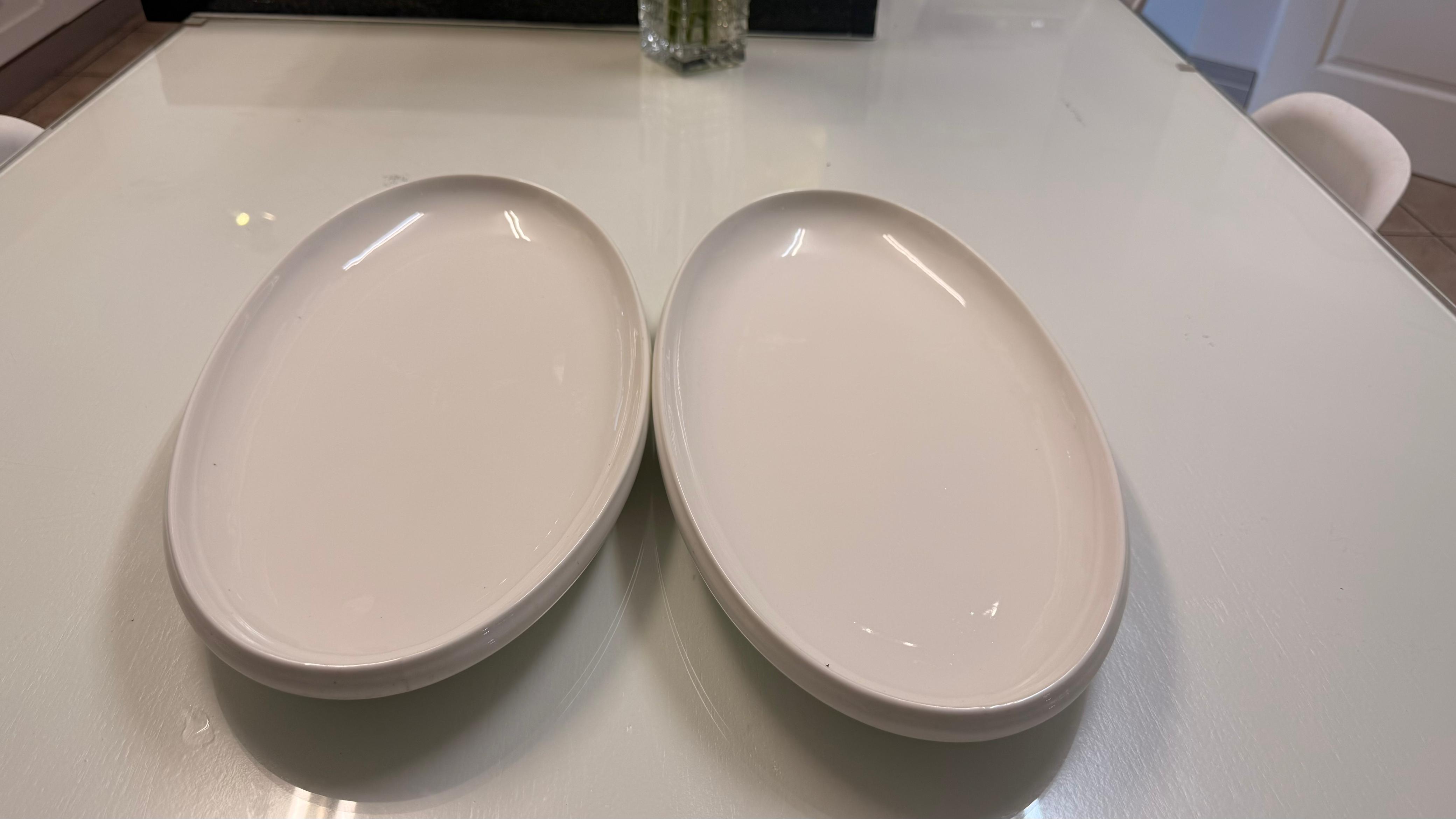 Large white platters set  2