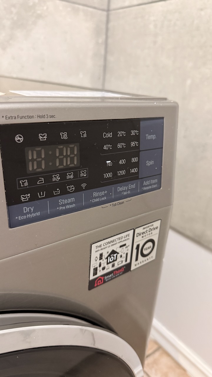 LG TrueSteam Washer and Dryer - 10.5/7KG  2