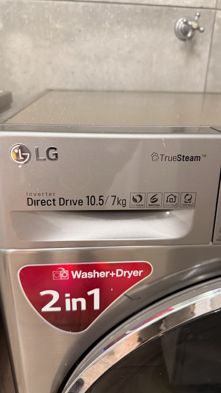 LG TrueSteam Washer and Dryer - 10.5/7KG  3