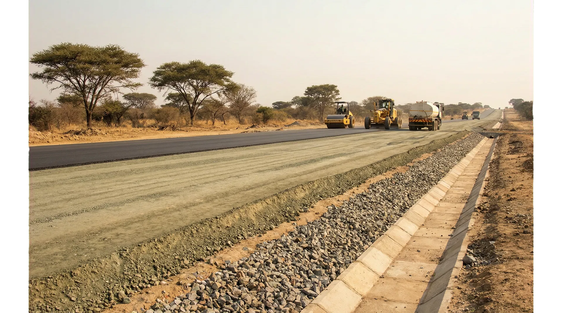 Road interchange and highway corridor works in progress