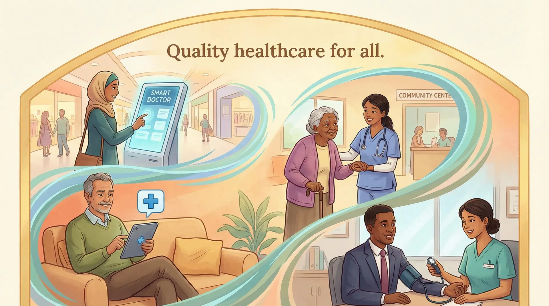 Healthcare Accessibility - Smart Doctor kiosk providing 24/7 healthcare access in convenient locations