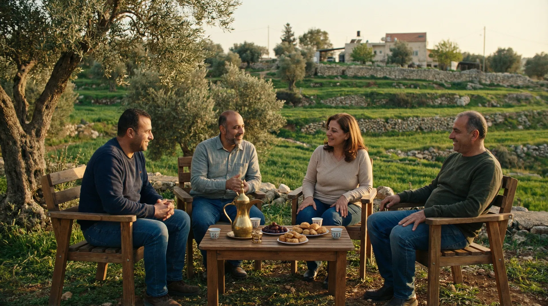 جلسة في المزرعة