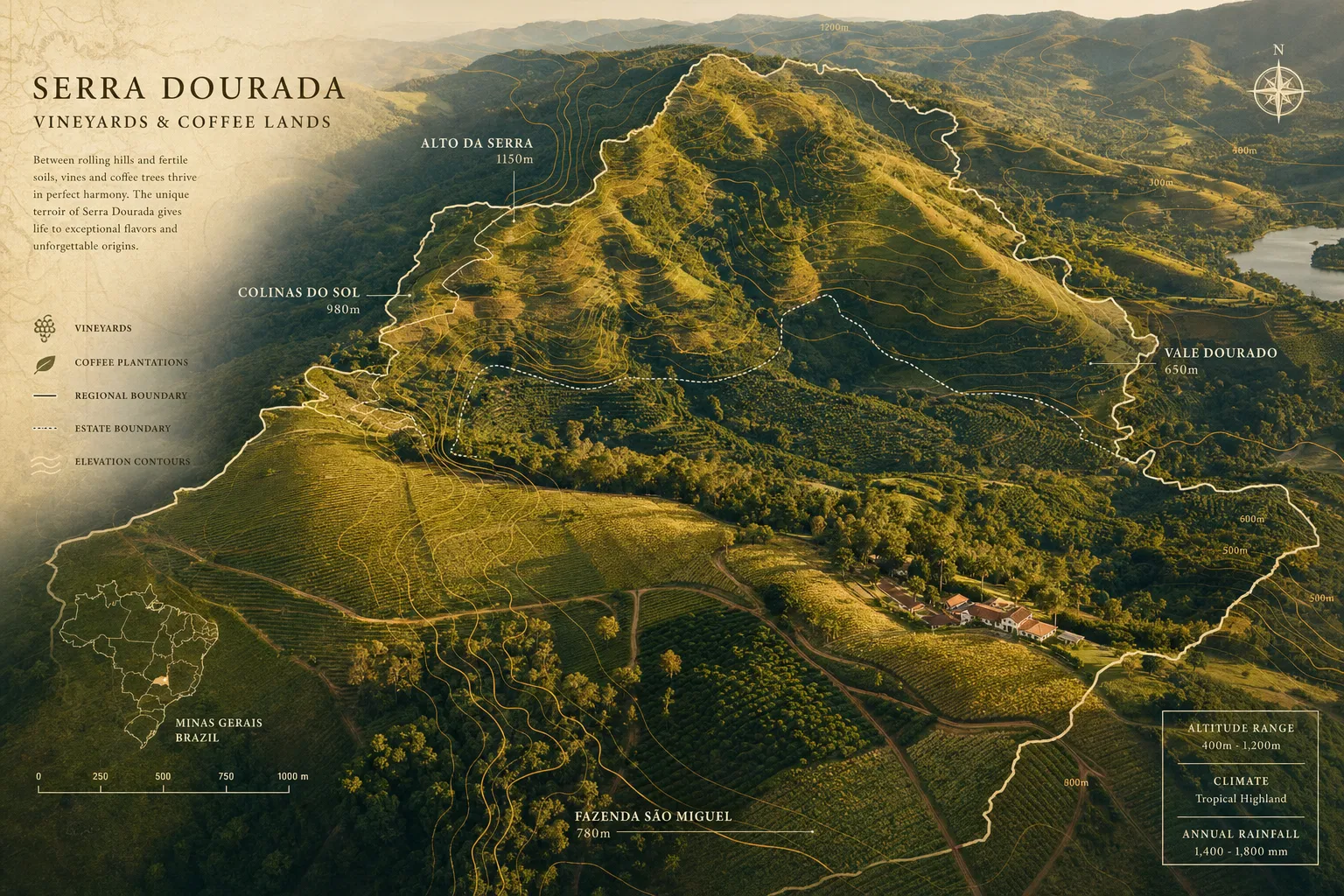 Coffee & Wine Region Maps