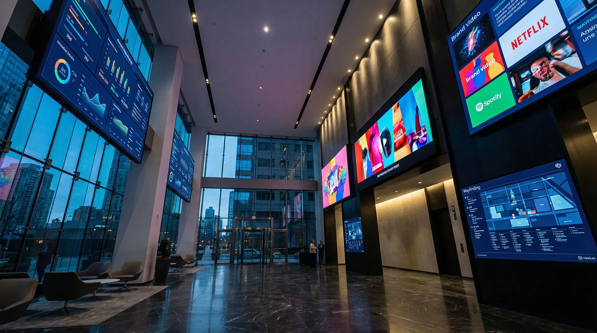 Digital signage screens