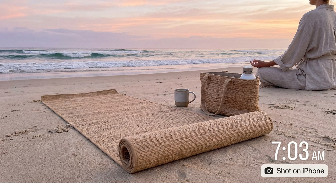 Soaking it all in. Grateful for today! ✨🧘‍♀️🌊 #wellness #morningroutine #grateful