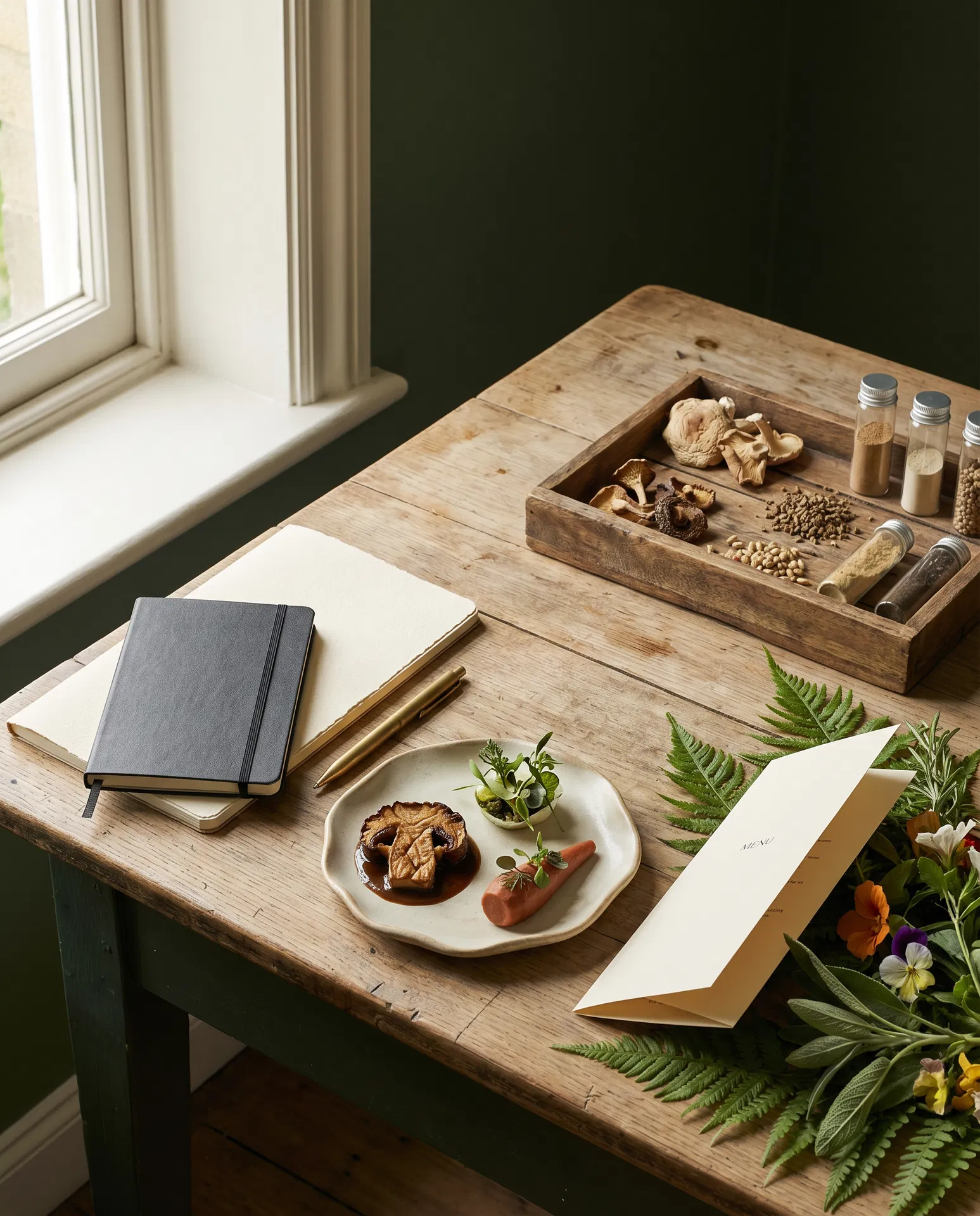 Mesa culinária plant-based para apresentar o potencial da Vellum