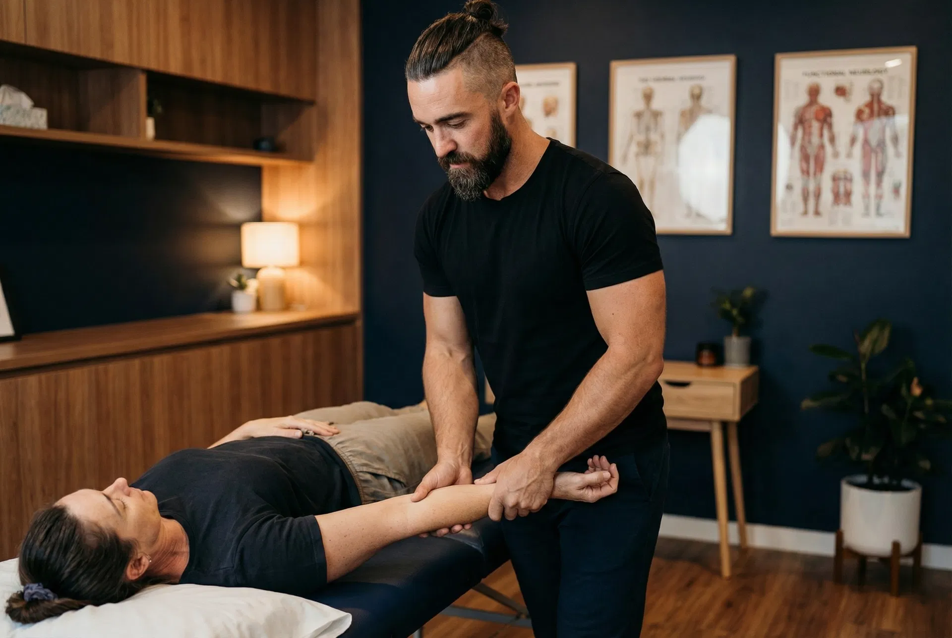 Nick performing muscle testing