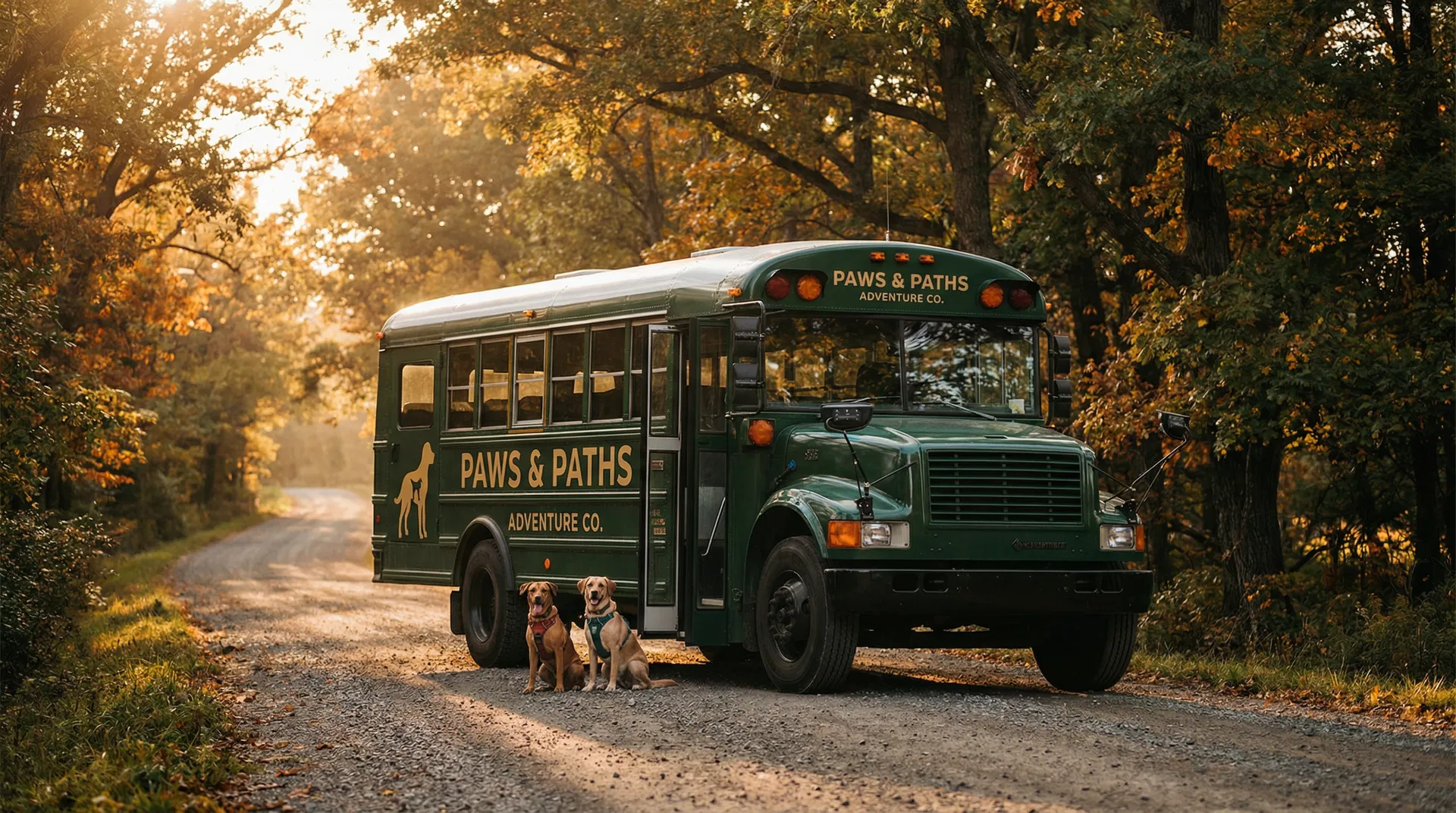 The adventure bus on the road