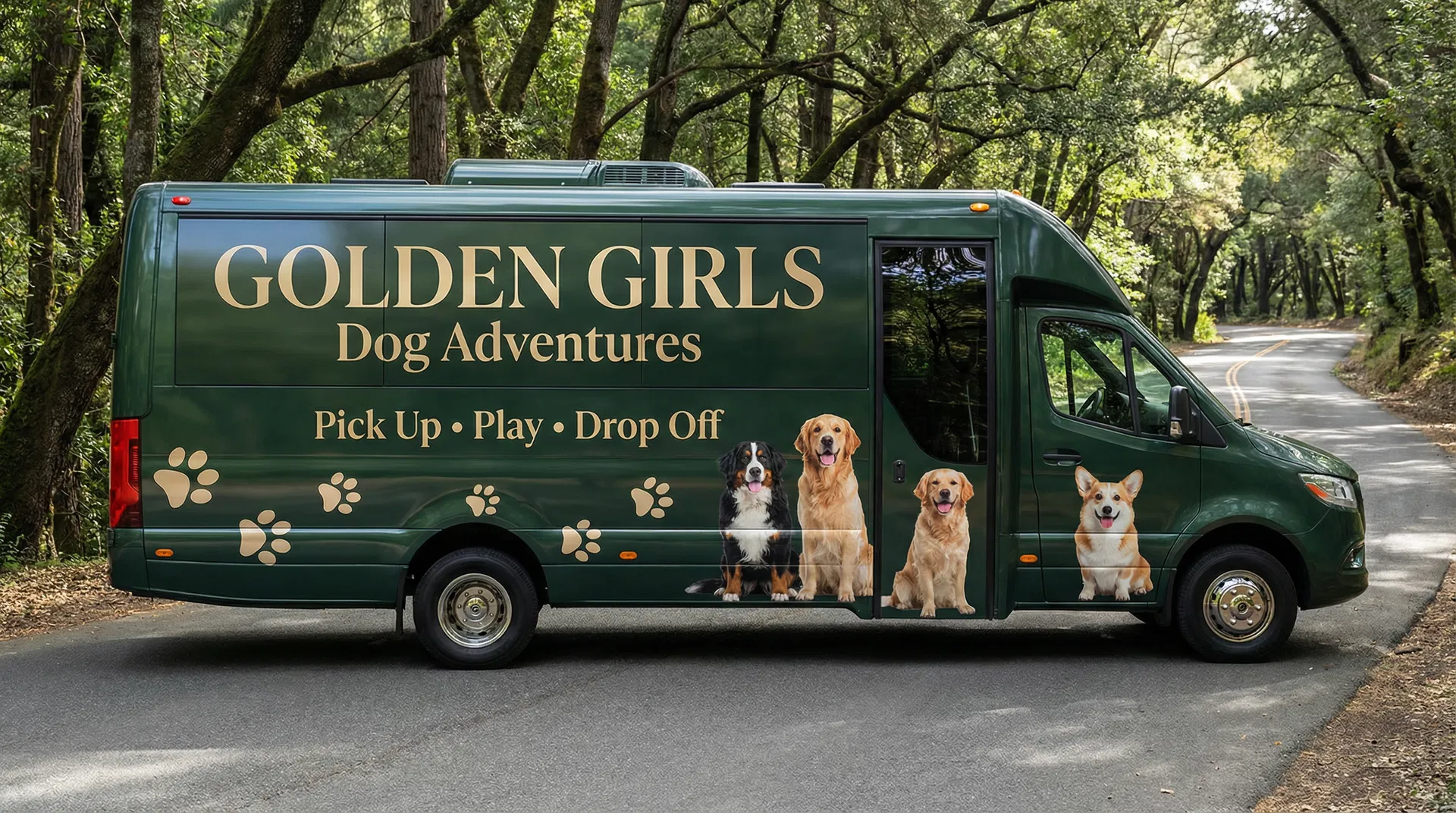 Golden Girls Dog Adventures Bus
