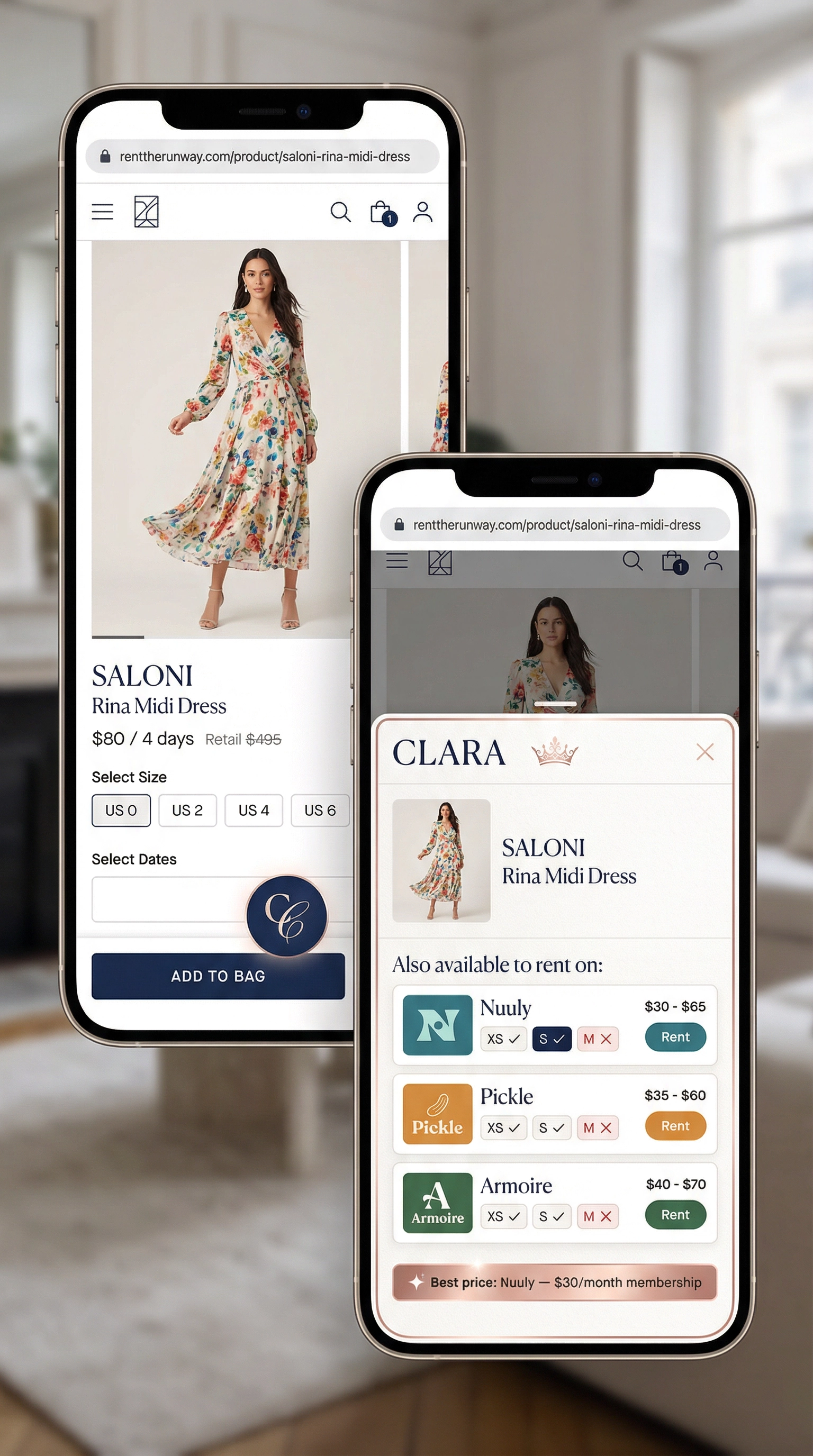 Clara mobile widget