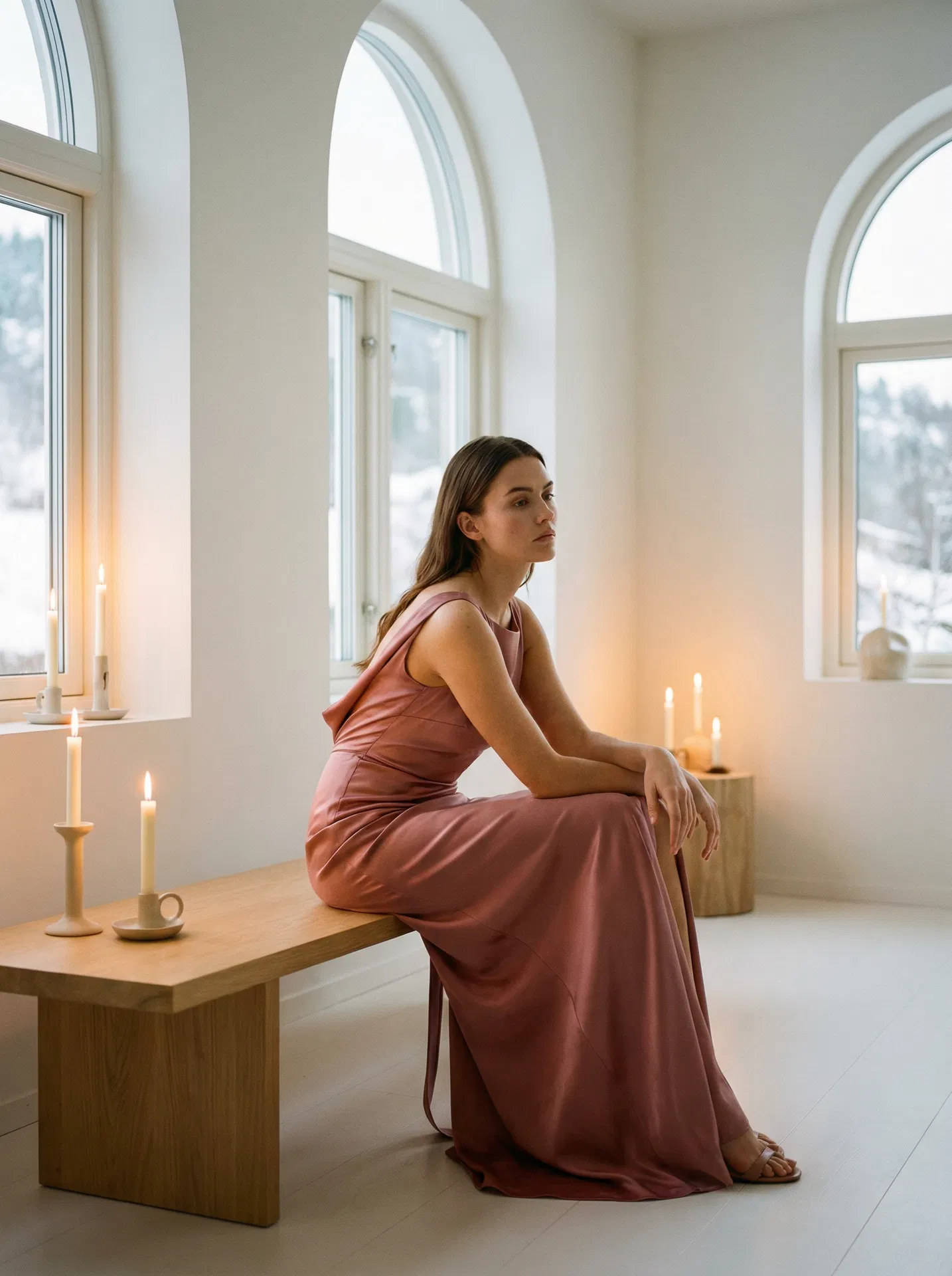 Isla Column Midi Dress