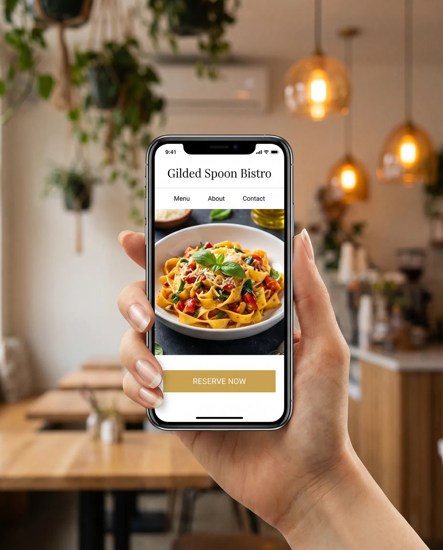 Site profissional em um smartphone