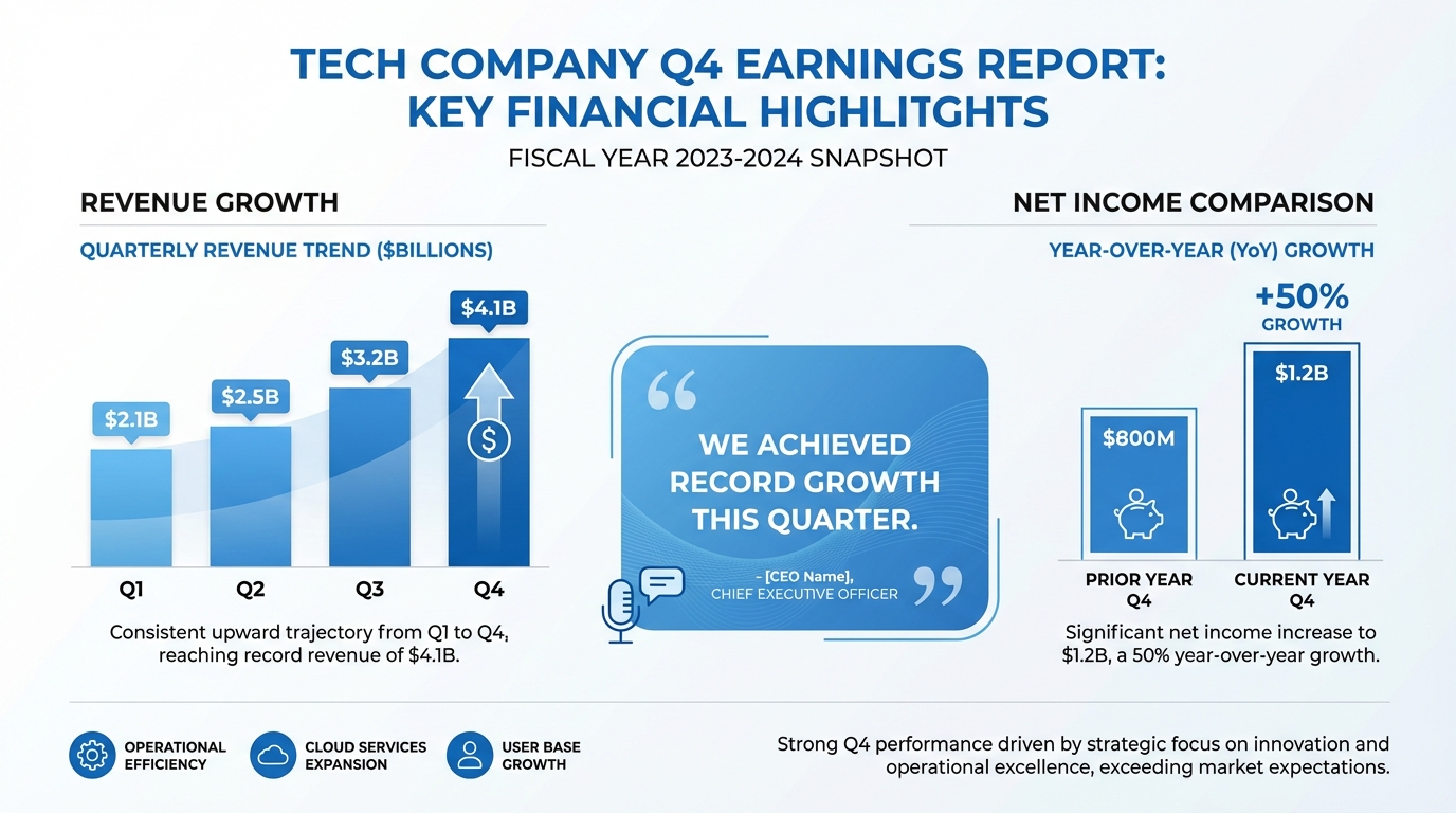 Q4 Financial Report Infographic