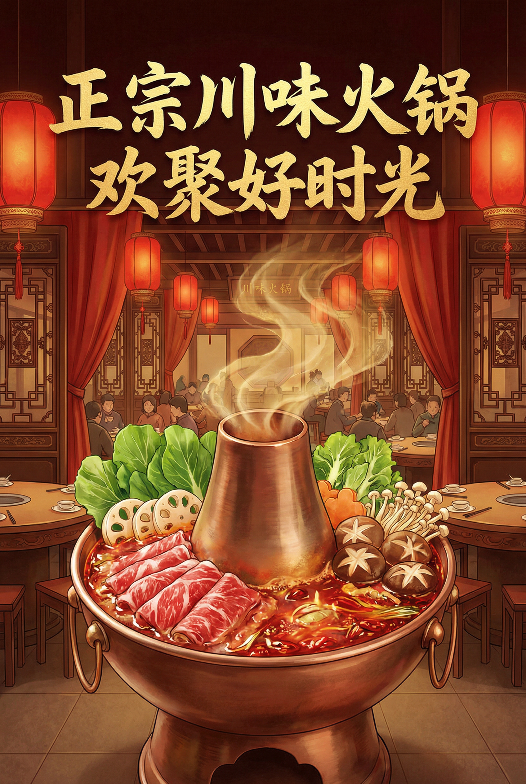 中式餐厅 - 火锅店推广