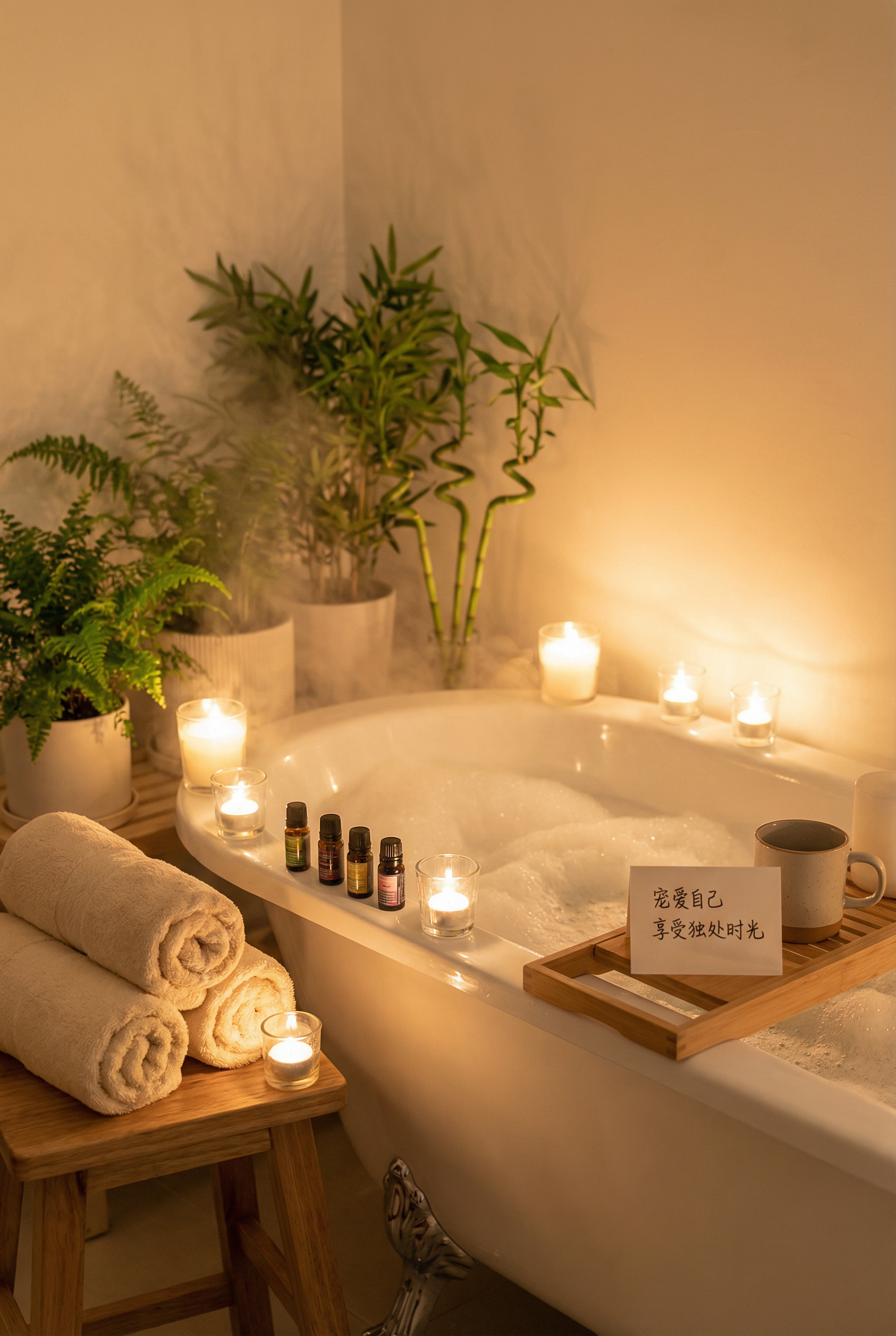 晚间放松 - 沐浴护理时光