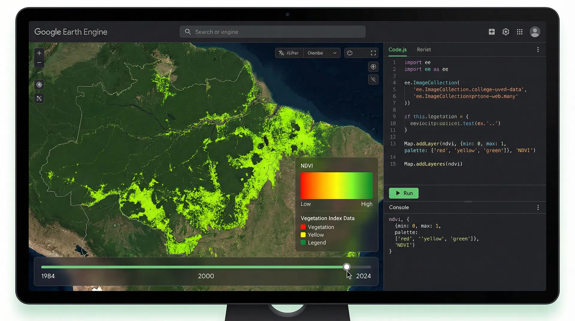 Interface do Google Earth Engine