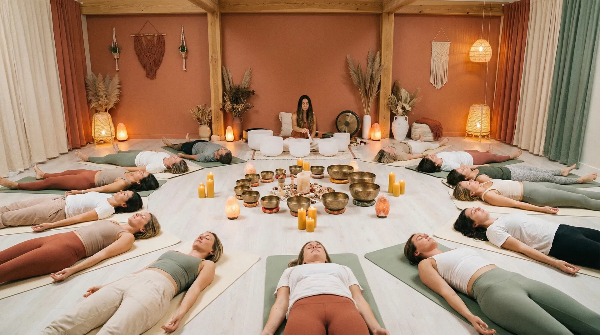 Group sound bath session