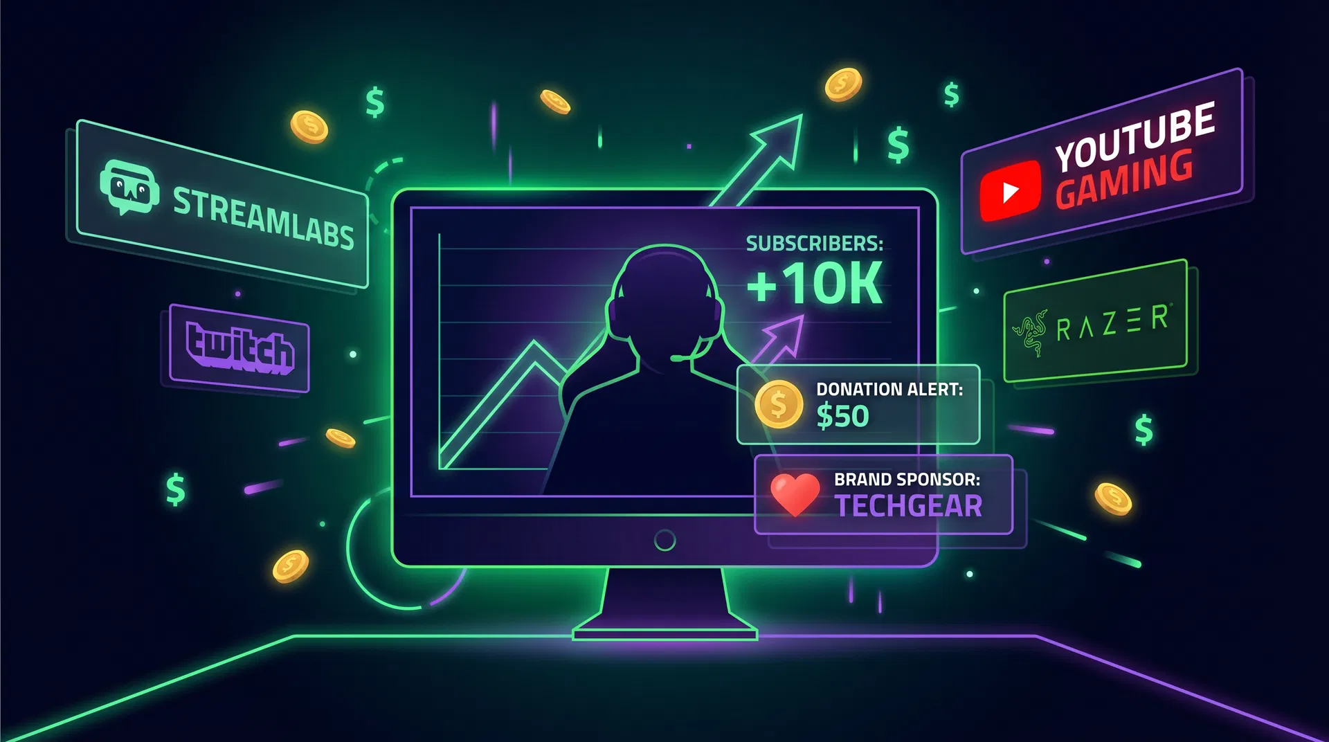 Como Monetizar Conteúdo Gamer: 7 Formas Reais de Ganhar Dinheiro Jogando em 2026