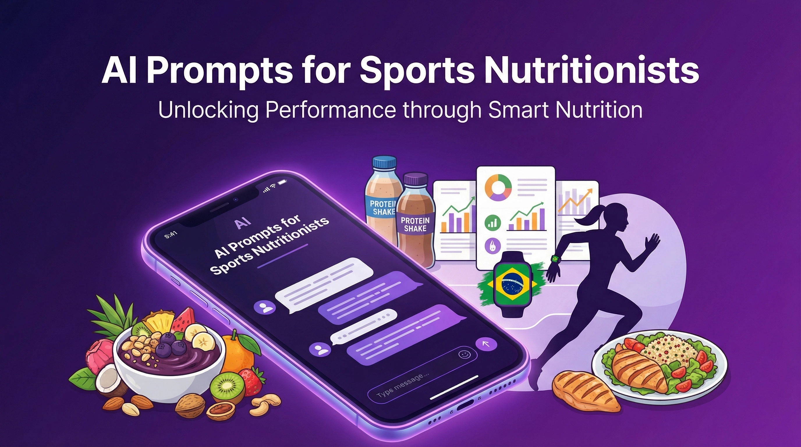 Prompts de IA para nutricionistas esportivos: 10 Prompts Prontos para Usar