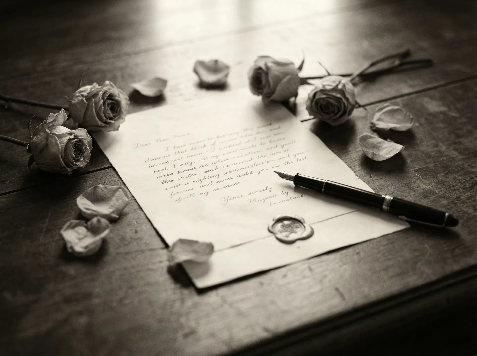 Handwritten love letter