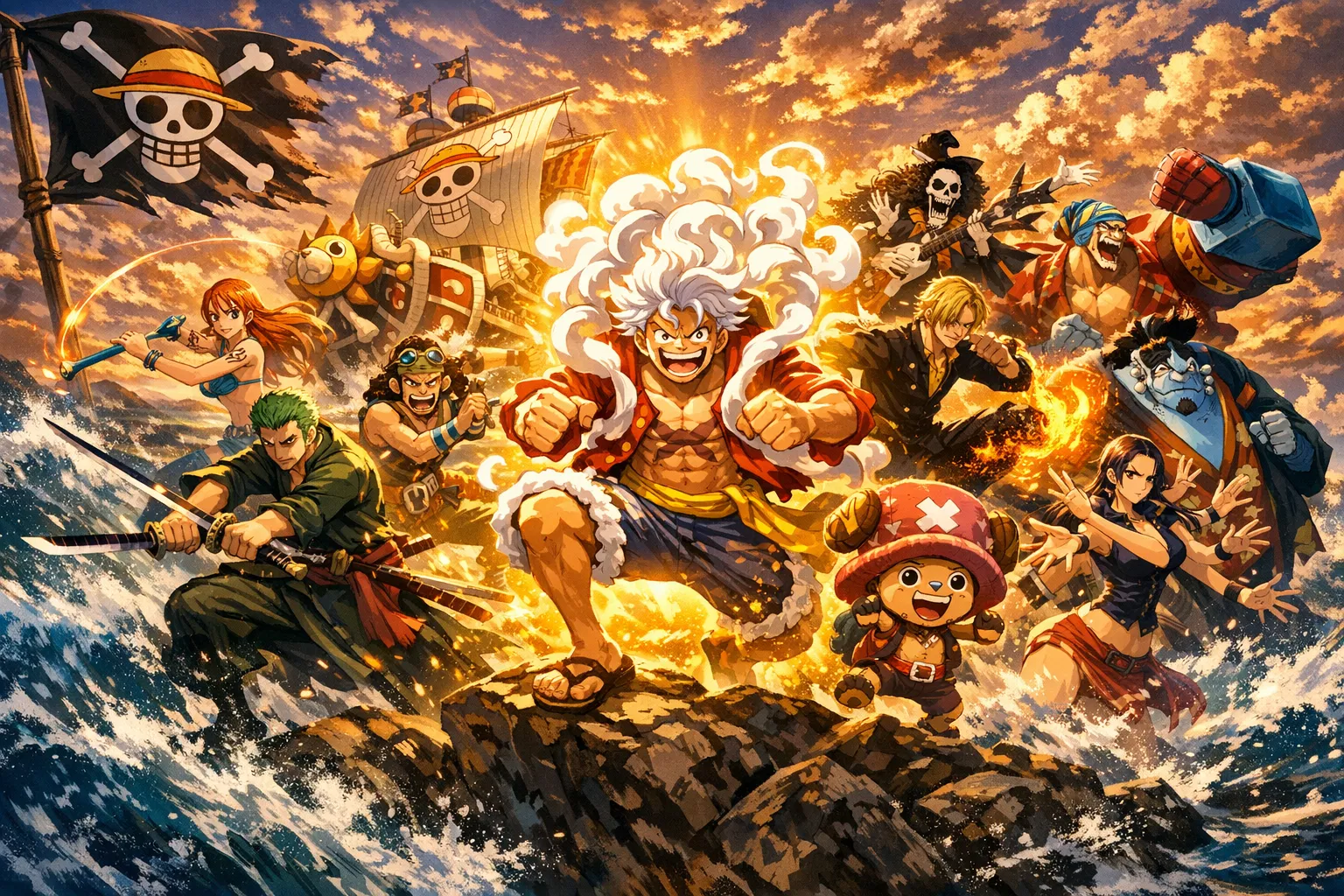 All Straw Hat Members in One Piece