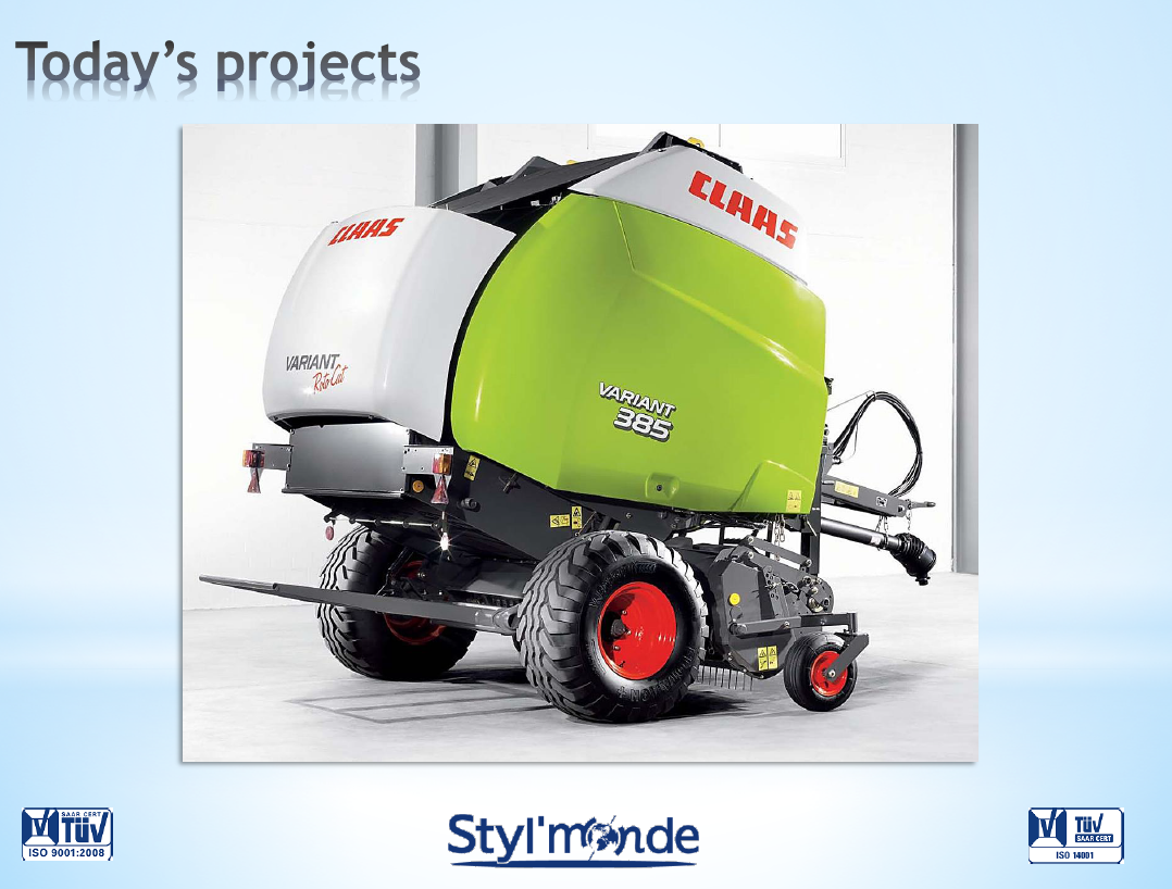 Thermoformed baler machine panel, showcasing a complex twin-sheet part.