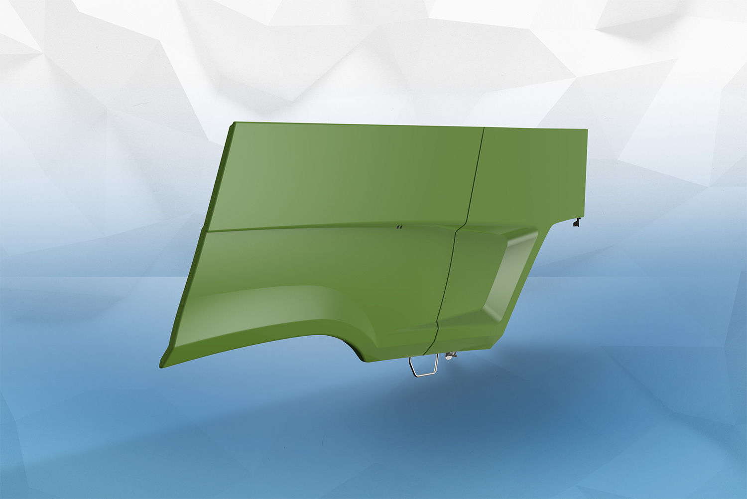Figure 1: A thermoformed ABS PMMA agricultural equipment part, designed for resilience and aesthetic integration into farm machinery. Thermoformed ABS PMMA agricultural equipment part, showcasing a durable exterior panel for farm machinery.