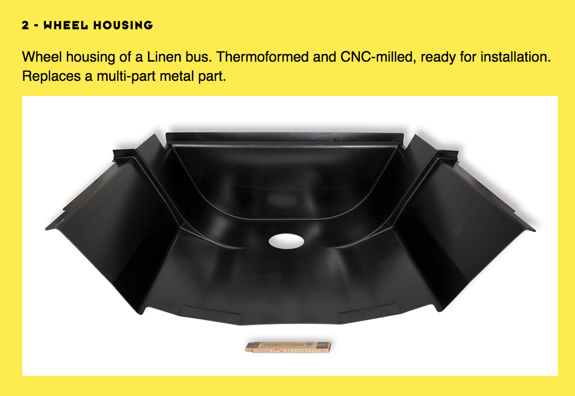 Thermoformed Bus Wheel Housing | Vacuum Forming Solutions | Machinecraft