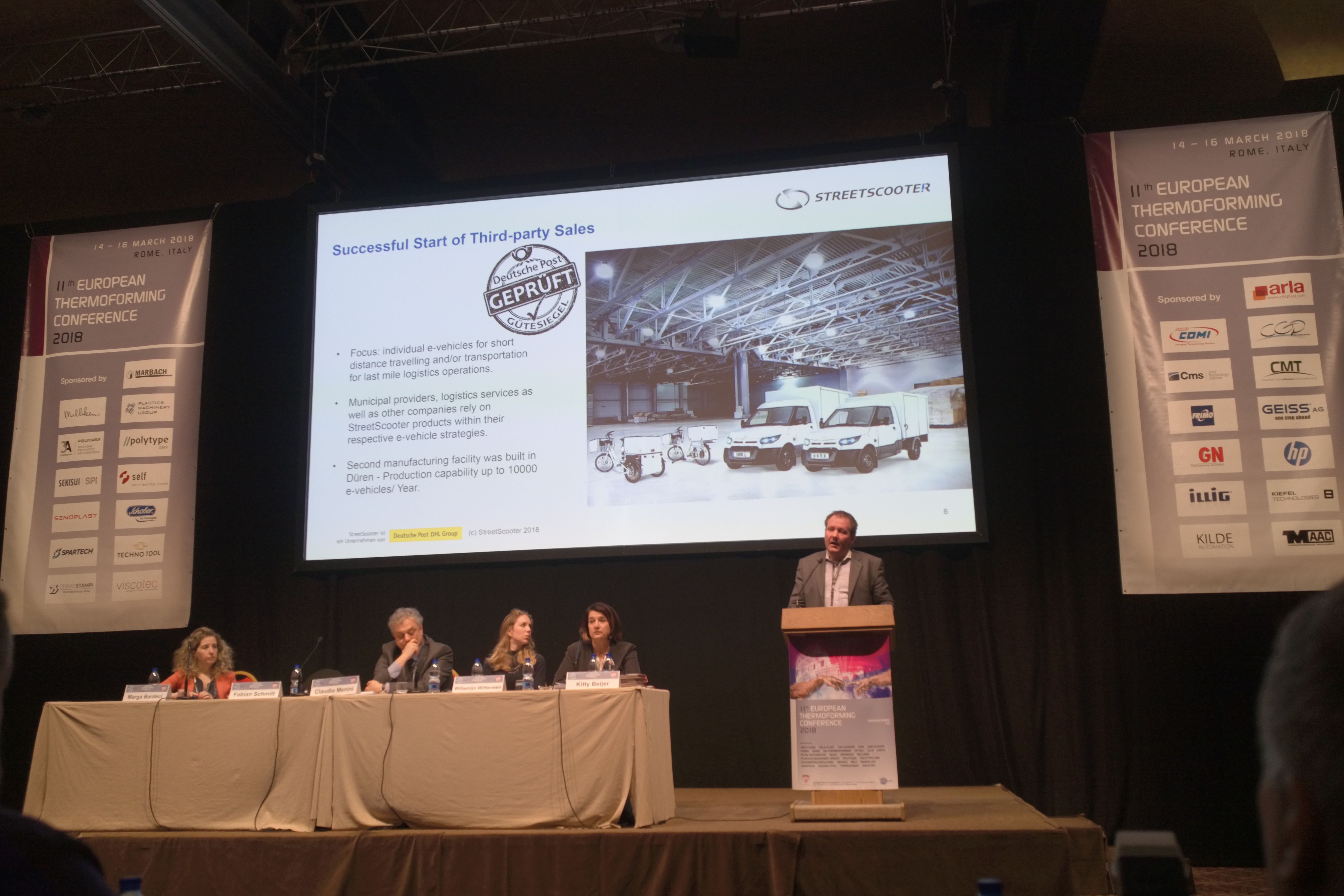 StreetScooter body panel thermoforming process